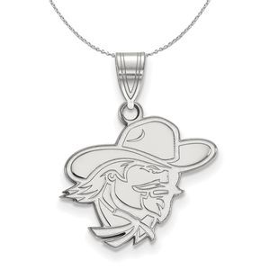 Sterling Silver Eastern Kentucky U Medium Necklace - 16 Inch